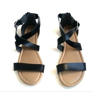 Torrid black sandals size 10.5 wide